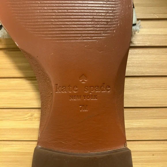 Kate Spade Striped Sandals with Crystal Accents - Picture 3 of 5